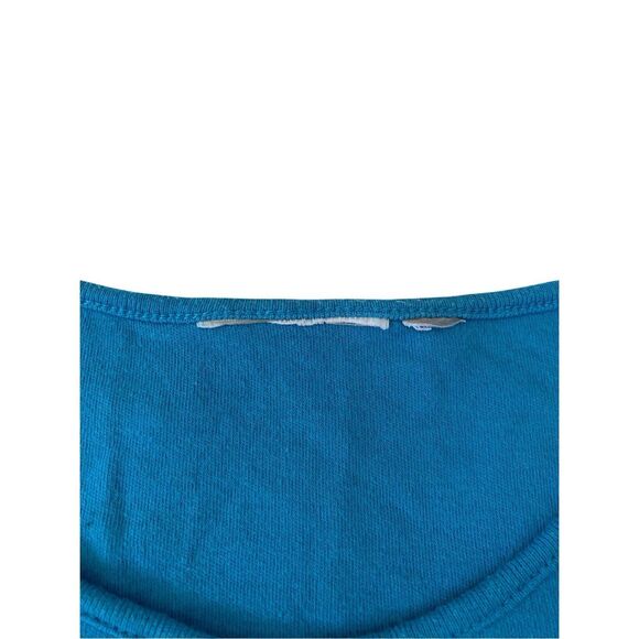 Embroidered Wide Strap Tank Top Boho Bohemian Summer Cotton Wmns Sz Small Blue - Picture 6 of 12